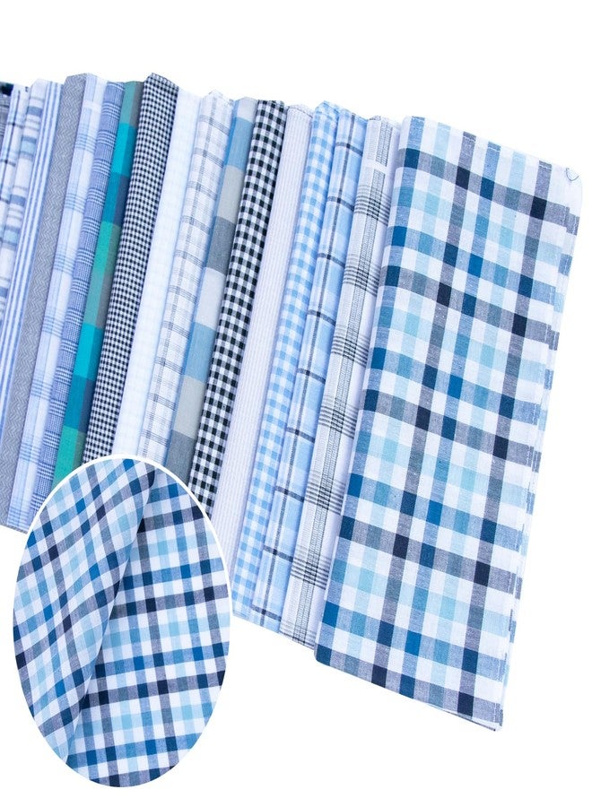 CoCoUSM Assorted Pack of Mens Classic Striped Border Cotton Handkerchiefs Plaid 6PCS - Image 4