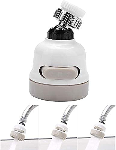 QUALIZA 360 Degree Rotating WaterSaving Sprinkler Faucet Aerator 3Gear Adjustable Head Nozzle SplashProof Filter Extender Sprayer - Image 3