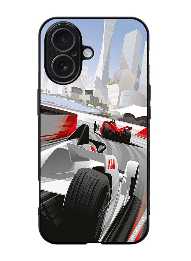 Protective Case Cover For Apple iPhone 17 F1 Car Racing Design Multicolour