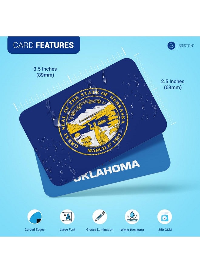Briston Countries of The World Flashcards - 290 Country & US States Complete with Capital, Continent, Flag & More - Educational Geography Flash Card Game Gift for Kids, Family & Adults [Updated August 2024]  - Image 3