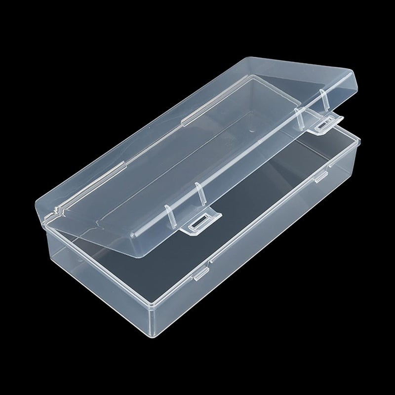 Thintinick 6 Pack Rectangular Clear Plastic Storage Containers Box with Hinged Lid for Beads and Other Small Craft Items (7.28 x 3.54 x 1.77 inch) - Image 5