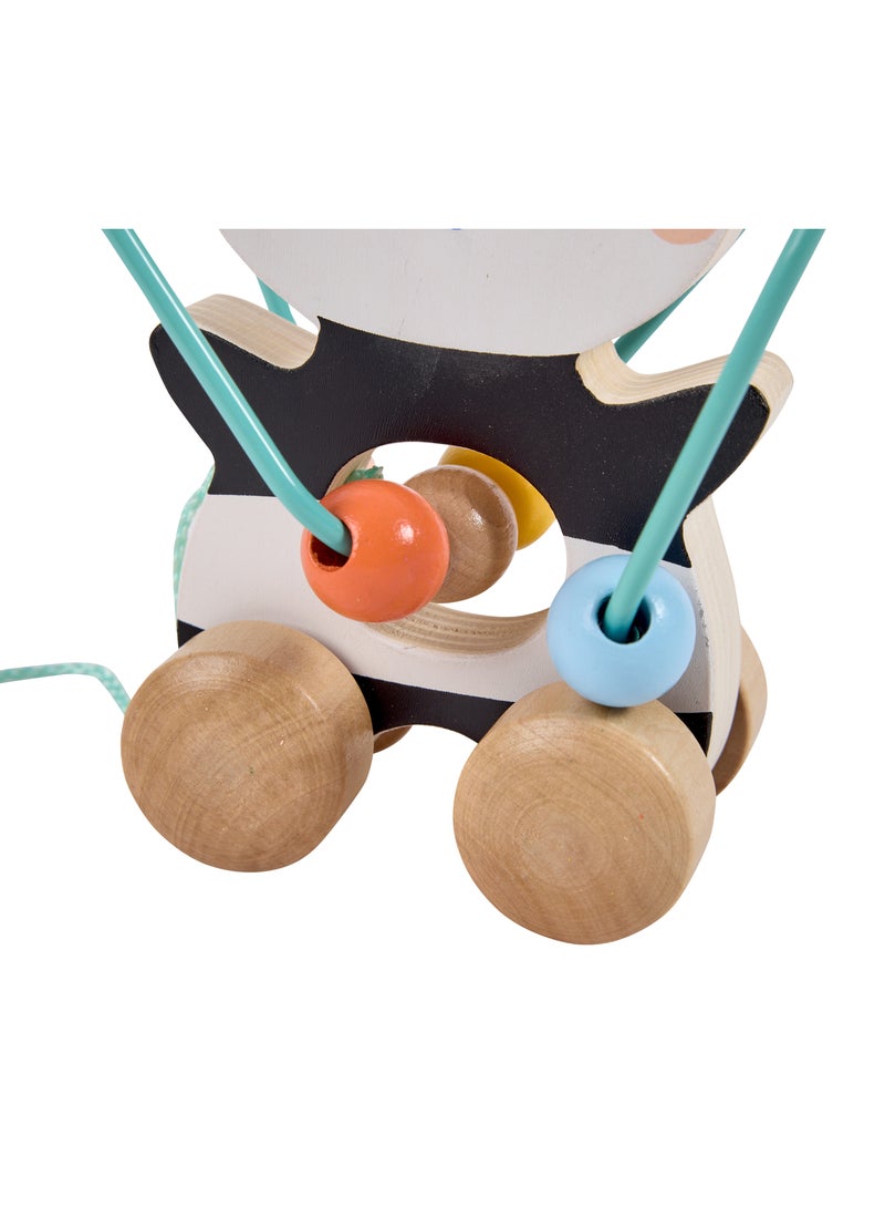 EUREKA KIDS Mini Looping Push & Pull Wooden Toy | Educational Toddler Toys| For Logiccal Thingking And Eye-Hand Coordination | Panda | For 12M+ - Image 2