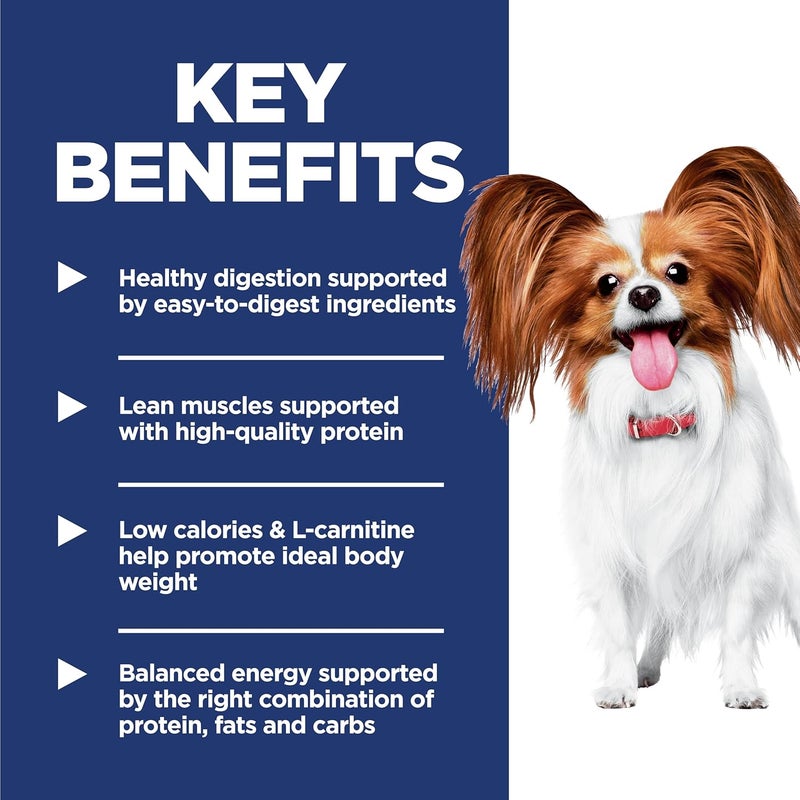 Hills طعام الكلاب الجاف هيلز ساينس دايت لايت للبالغين 16 سلالة صغيرة وميكرو لإدارة الوزن دجاج وشعير 45 رطل - Image 4