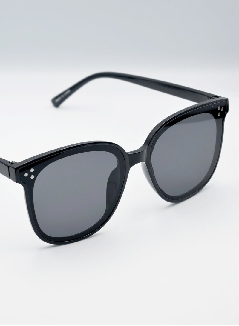 Zaas Black Square Vintage Sunglasses for Men – Classic UV400 Protection with Scratch-Resistant Mirror Lenses - Image 1