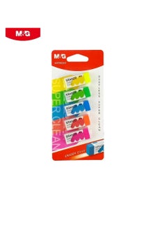 ام اند جي M&G Chenguang Set of 5 Dustless Super Clean Neon Color Eraser Blister Card  - No:AXP963KF  - Image 1