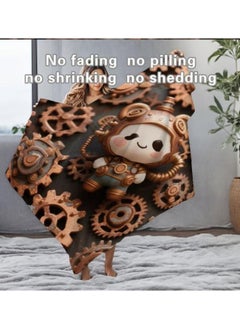 General Baby and children's cartoon flannel thin blanket (warm and comfortable, suitable for sleep, games) 70cm*100cm  - Image 3
