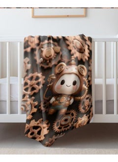 General Baby and children's cartoon flannel thin blanket (warm and comfortable, suitable for sleep, games) 70cm*100cm  - Image 2