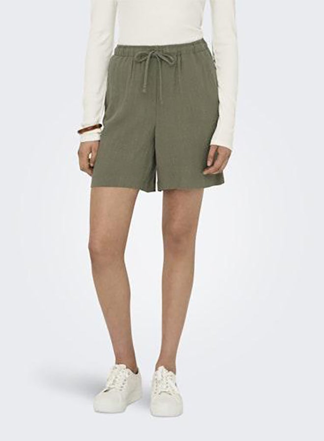 ONLY Onlsiesta Mw Pull-Up Lin Bl Shorts Noos - Image 3