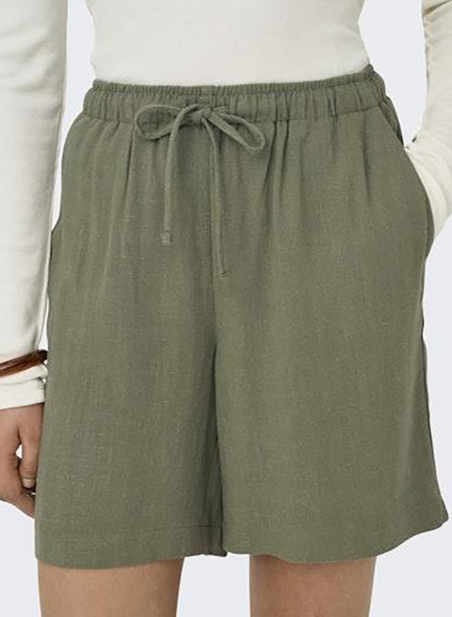 ONLY Onlsiesta Mw Pull-Up Lin Bl Shorts Noos - Image 2