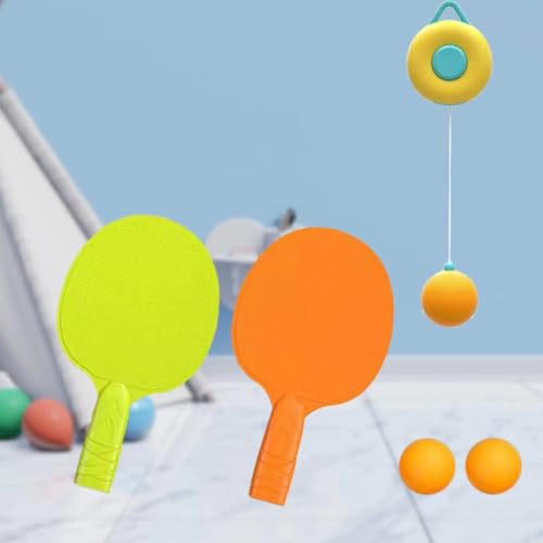Storio Hanging Table Tennis Trainer Ball Set Ping Pong Indoor Games for Kids | Interactive Fun with 2 Rackets and 5 Balls - Image 4