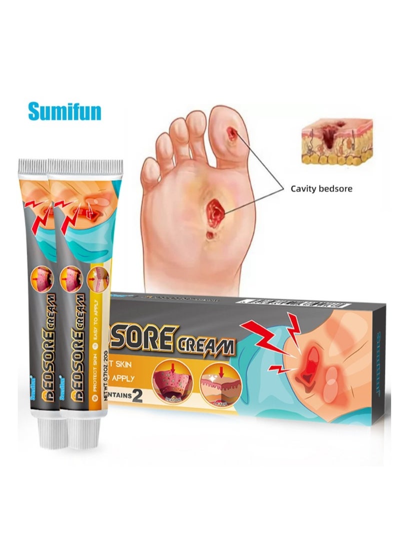 سوميفون كريم قرح الفراش، 20 جرام قطعتان من كريم مرهم قرح الفراش سريع المفعول، كريم قرح الفراش للشفاء - Image 1