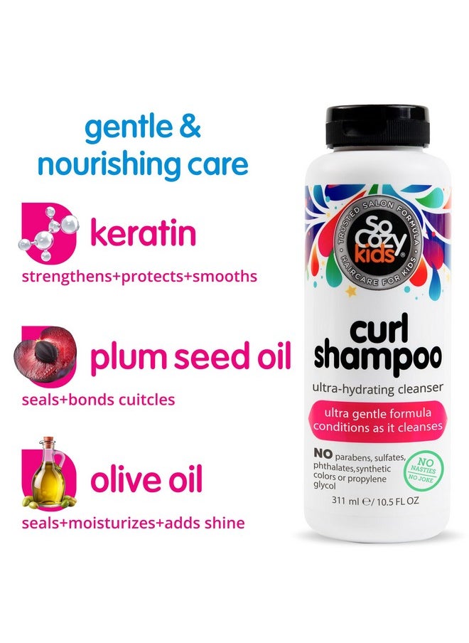 SO COZY SoCozy Curl Shampoo | For Kids Hair | Ultra-Hydrating Cleanser | No Parabens, Sulfates, Synthetic Colors or Dyes, Sweet-Crème, 10.5 Fl Oz  - Image 3