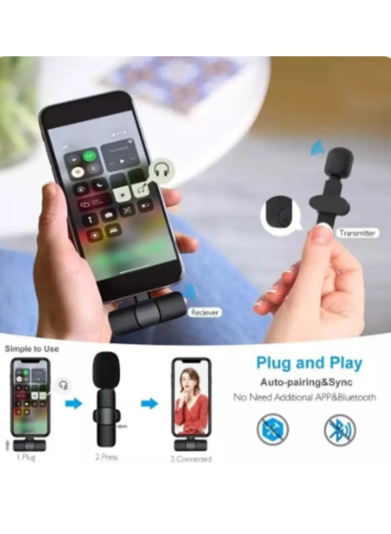 Wireless Lavalier Microphone for Samsung iPhone 15 16 Xiaomi Huawei Honor,Type-C Portable Audio Video Recording Laptop Live Gaming Mobile Phone - Image 4
