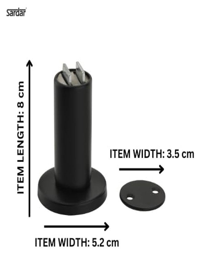 SARDAR DS-01 Magnet Door Stopper/Wall Mounted Magnet Door Stopper/Gate Stopper for Door for Home (1, Black) - Image 2