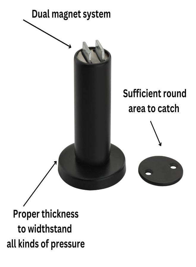 SARDAR DS-01 Magnet Door Stopper/Wall Mounted Magnet Door Stopper/Gate Stopper for Door for Home (1, Black) - Image 3