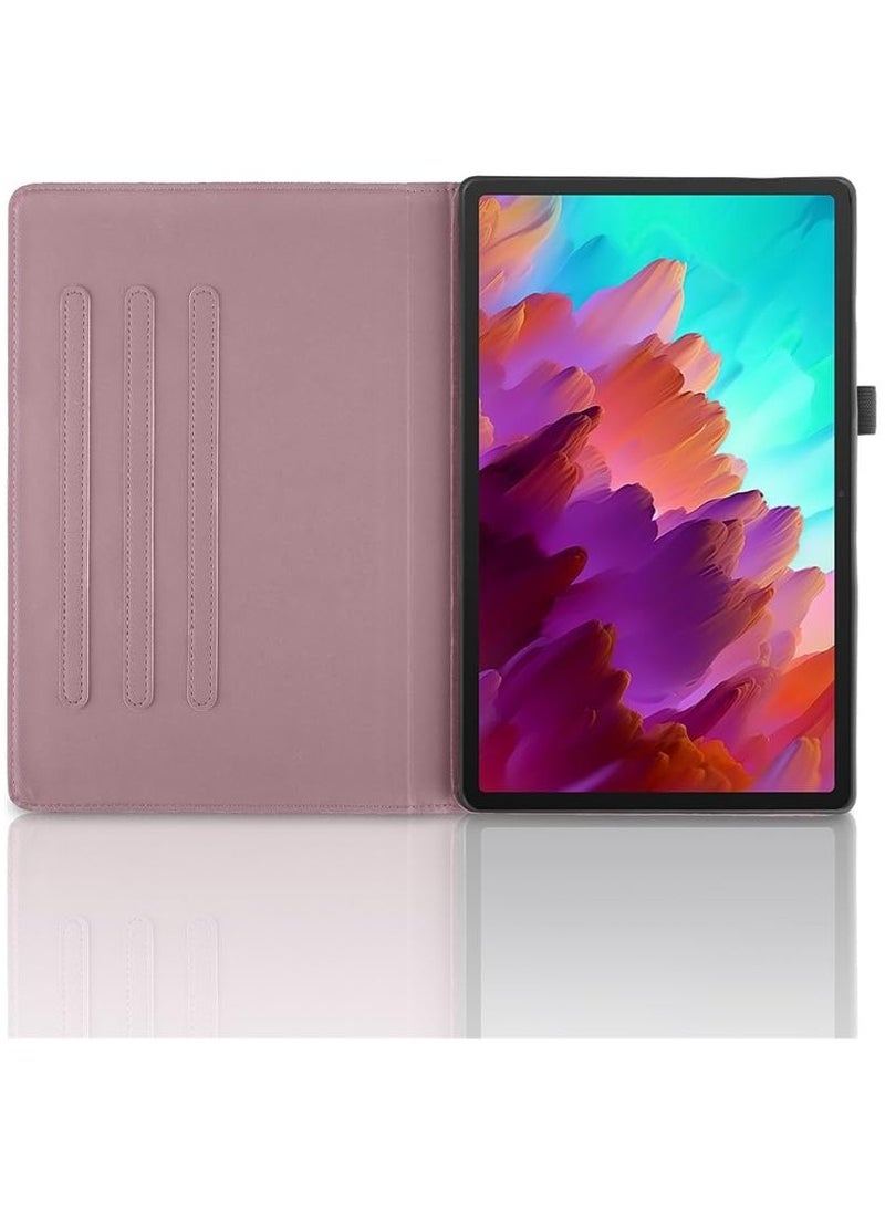 Lenovo Tab P12 12.7 inch 2023 (TB-370FU/TB-371FC) Tree of Life Tablet Case, TPU + PU Leather 360 Degree Rotative Kickstand Cover with Auto Wake/Sleep
