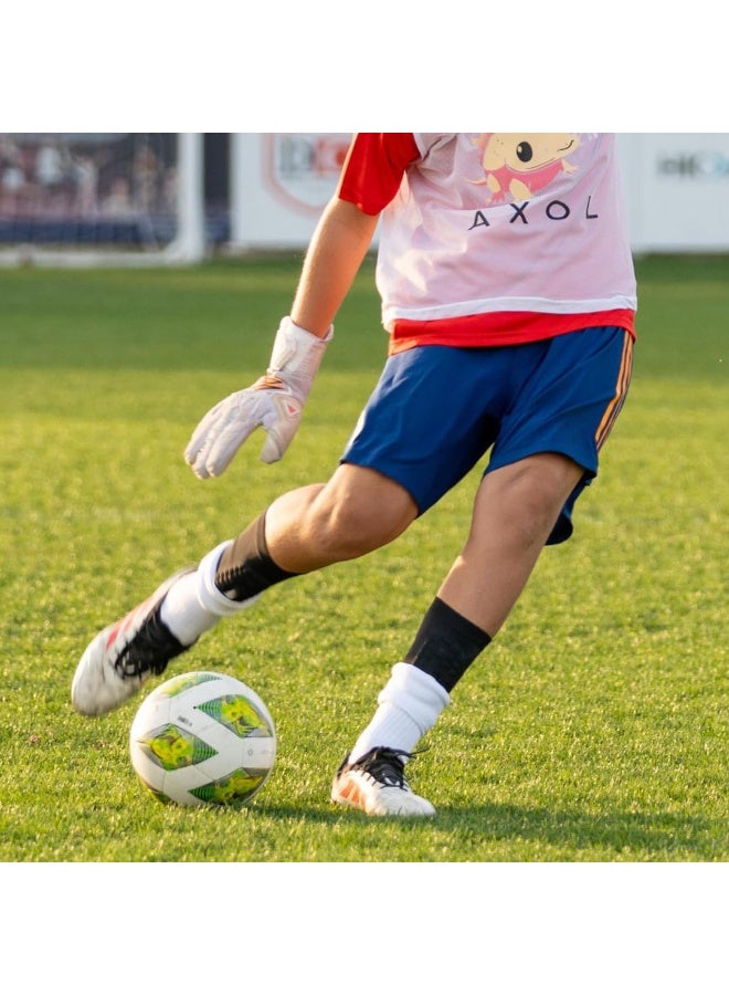 Lyaxm 1 Pair Soccer Shin Guards, Built In Sleeve Shin Pads,Football Shin Guard Socks Sleeves with Foam, Calf Compression Sleeve Honeycomb Pads, Shin Guards Kids,Shin Defender Kids,Football Soccer Shin Pads, Child Calf Protective Gear Soccer Equipment, Shin Pads for Kids Youth Adult, Black  6-12year - Image 3