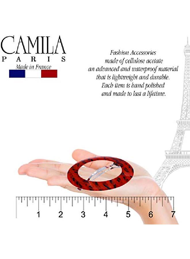 CAMILA Paris Cp2513 French Hair Barrette Clip For Girls Round Handmade Victory Red Strong Hold Grip Hair Clips For Women No Slip And Durable Styling Girls Hair Accessories Made In France - Image 4