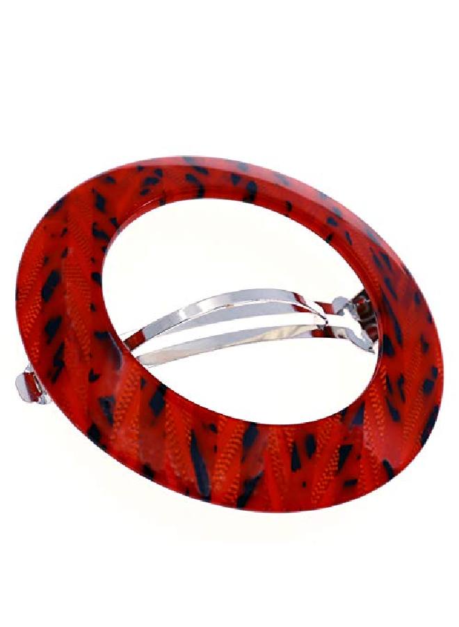 CAMILA Paris Cp2513 French Hair Barrette Clip For Girls Round Handmade Victory Red Strong Hold Grip Hair Clips For Women No Slip And Durable Styling Girls Hair Accessories Made In France - Image 1