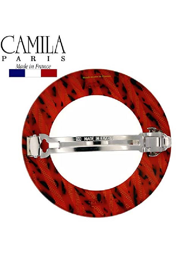 CAMILA Paris Cp2513 French Hair Barrette Clip For Girls Round Handmade Victory Red Strong Hold Grip Hair Clips For Women No Slip And Durable Styling Girls Hair Accessories Made In France - Image 5