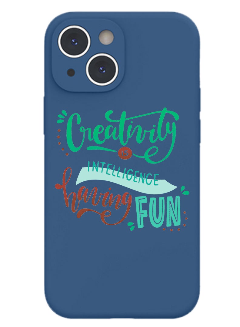 Theodor Protective Slim Fit Case Liquid Silicone Cover with Full Body Protection Anti-Scratch Shockproof Case For iPhone 15 Blue  - Crew 5 - Image 1