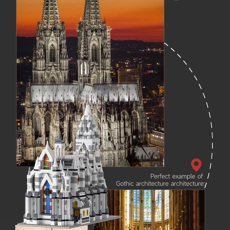 GOTIMON Micro Mini Cologne Cathedral Building Block Toy Set, Famous Architecture Building Blocks, 3598 PCS, Gifts for Kids and Adults - Image 3