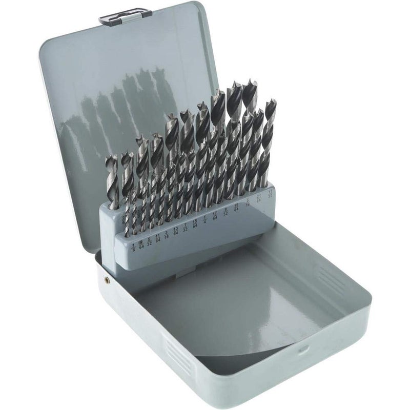 Steelex D1034 Deluxe Brad Point Bit Set, 25-Piece - Image 1