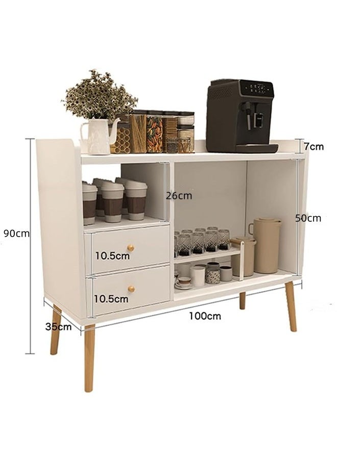 JCB CHIC Kitchen Storage Cabinet，Coffee Corner Table with Storage Drawer and Adjustable Shelf ，Multifunctional Sideboard Buffe  for Home（ZWG008)  - Image 2