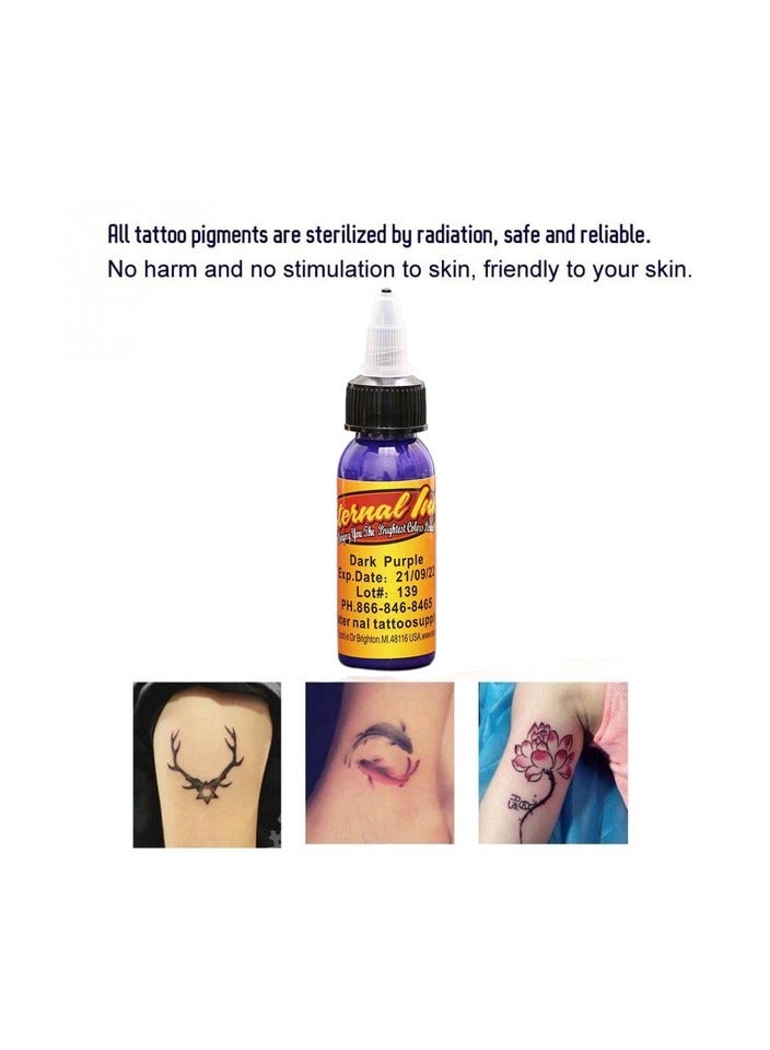 ETERNAL 2-Bottles 30ml Tattoo Makeup Ink Pigment,Professional Beauty Body Art Inks,Colour Dark Purple - Image 3