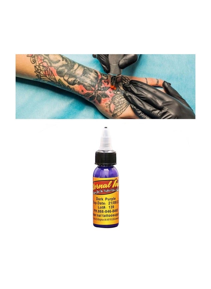 ETERNAL 2-Bottles 30ml Tattoo Makeup Ink Pigment,Professional Beauty Body Art Inks,Colour Dark Purple - Image 2