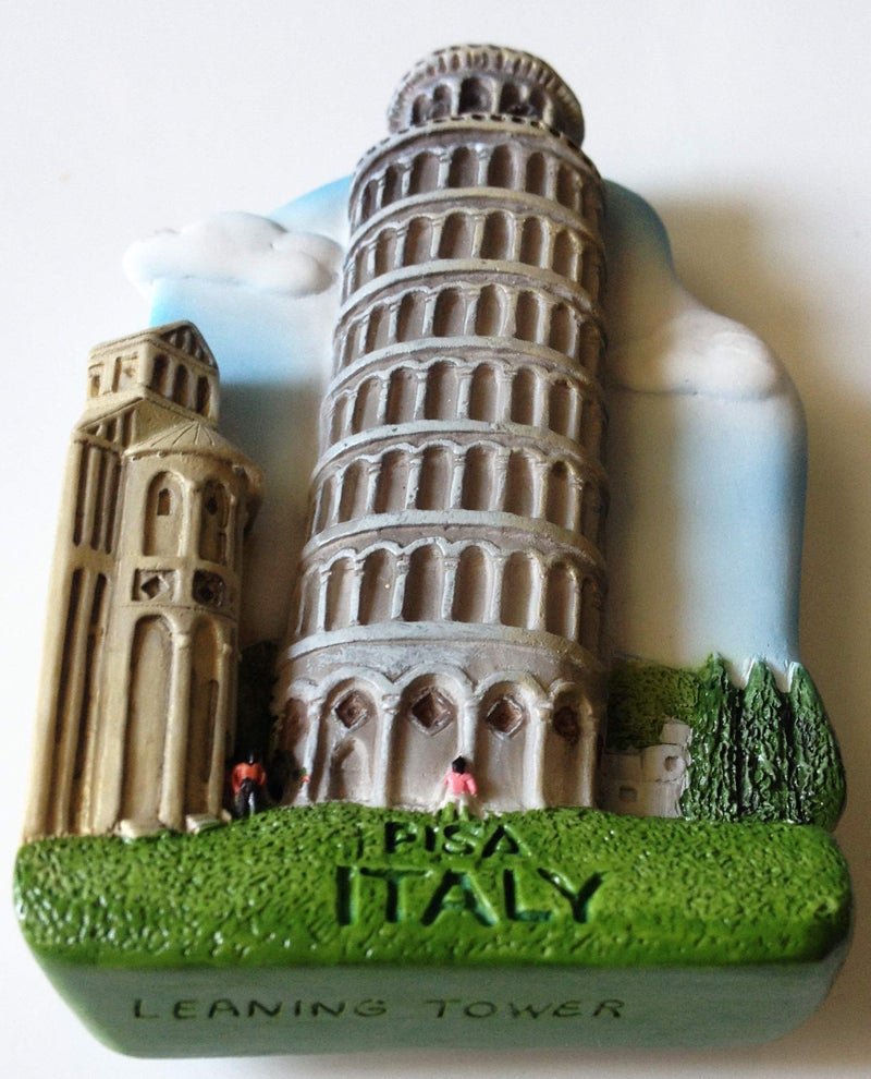 WitnyStore Tiny 2⅞" Leaning Tower Pisa Italy Magnet - Miniature Hand Made Resin 3D Europe Landmark Tourist Attractions Decorative Refrigerator Fridge Magnets Décor Collectible Traveler Souvenirs Gifts - Image 2