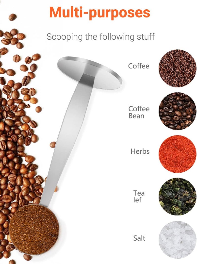 WILLIZTER Two-in-One Stainless Steel Coffee Scoop Tamping Dual-Purpose Coffee Spoon Powder Hammer Tamper Multi Function Spoon Holder Coffee Tools for Measuring and Tamping - Image 4