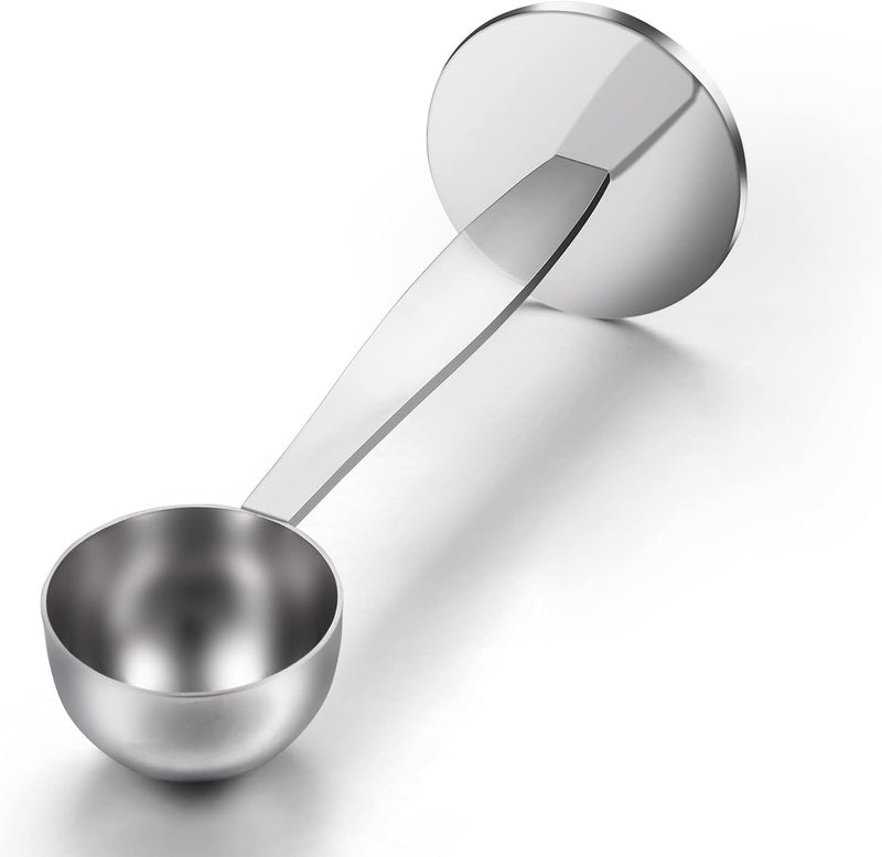 WILLIZTER Two-in-One Stainless Steel Coffee Scoop Tamping Dual-Purpose Coffee Spoon Powder Hammer Tamper Multi Function Spoon Holder Coffee Tools for Measuring and Tamping - Image 1