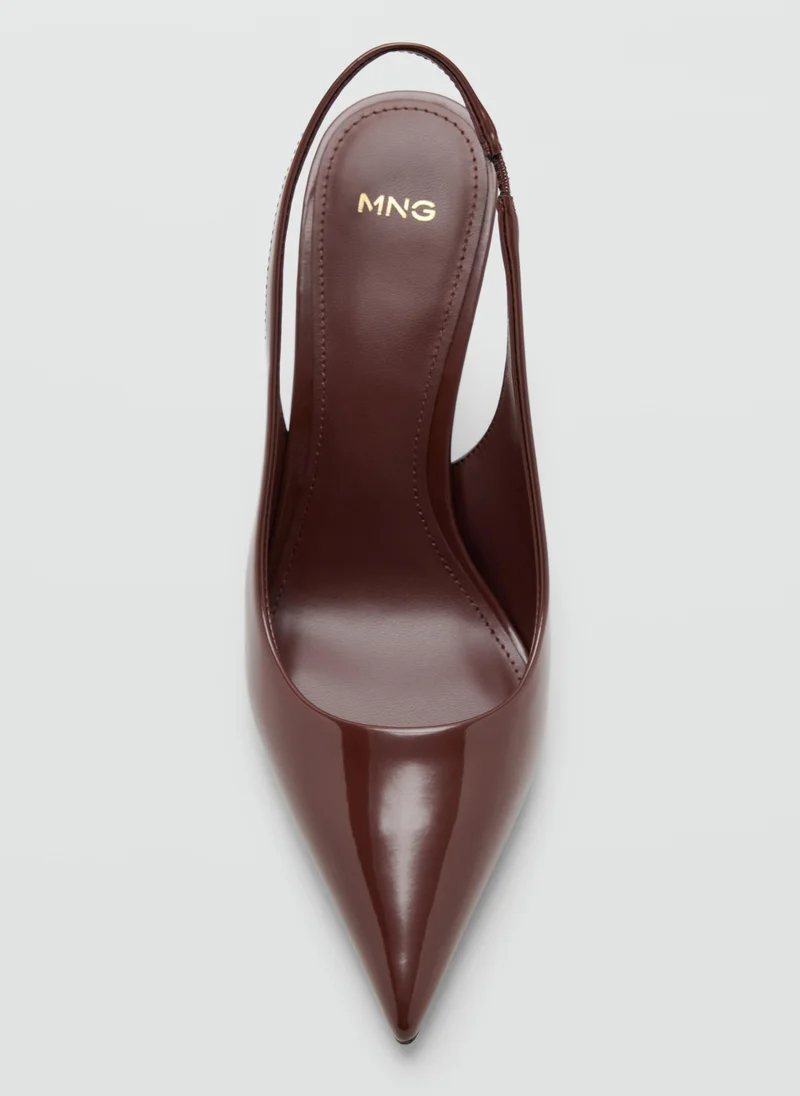 Mango 30-MARRON Patent Heeled Shoes for Women | Best Price UAE