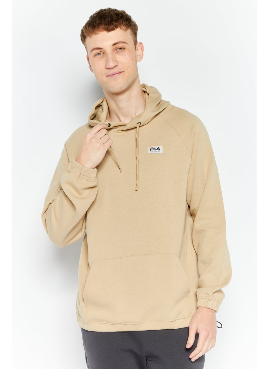 FILA Men Sportswear Fit Long Sleeve Training Hoodies, Beige  - Image 1