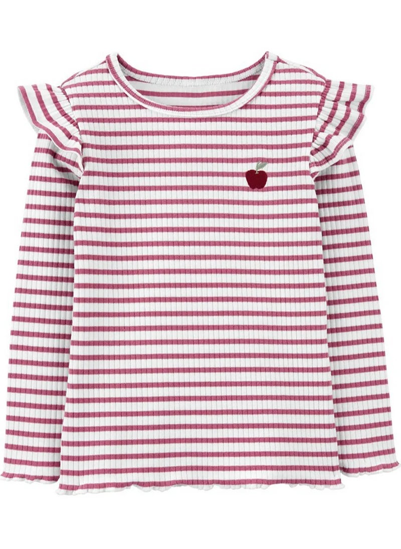 carter's Carter's Apple Flutter Tee - Pink  - Image 1