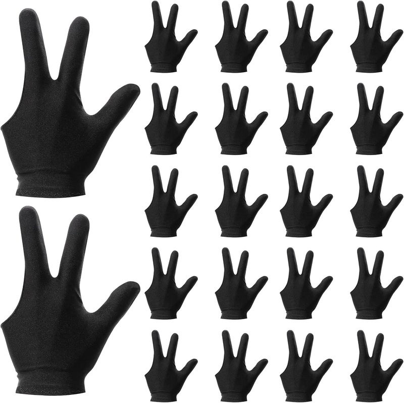 ONLYFU Billiard Gloves Three Finger Cue Shooter Pool Gloves Sport Gloves for Women & Men Both Left and Right Hand - Image 1