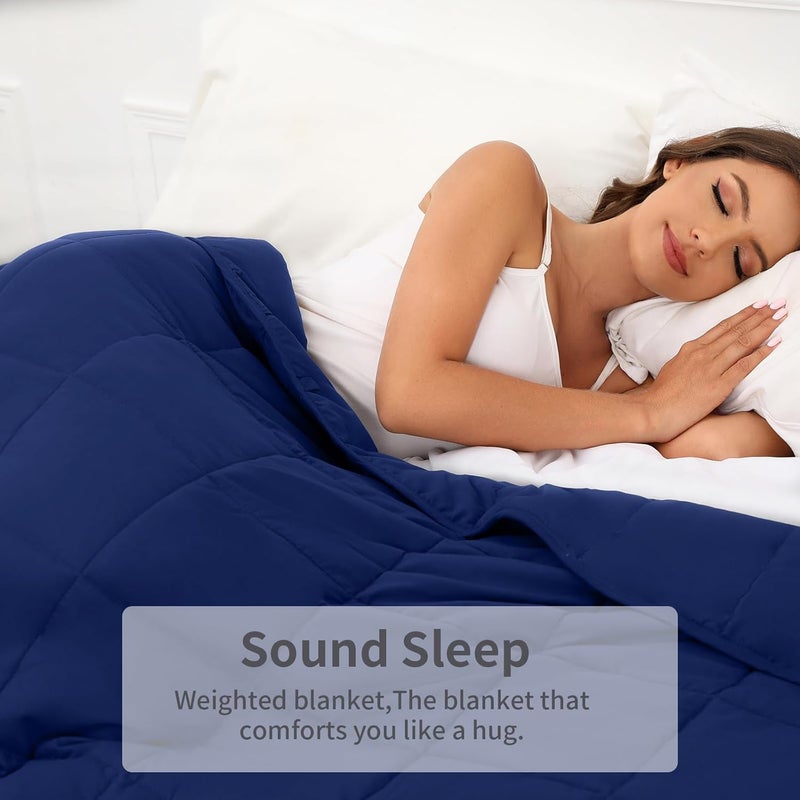 PRETTY NIGHT All consumer tier purchase options Weighted Blanket 48''x72''x12lbs Weighted Blankets NavyBlue heavey Blanket for Adults is Comfortable and Cozy Field tested quality - Image 2