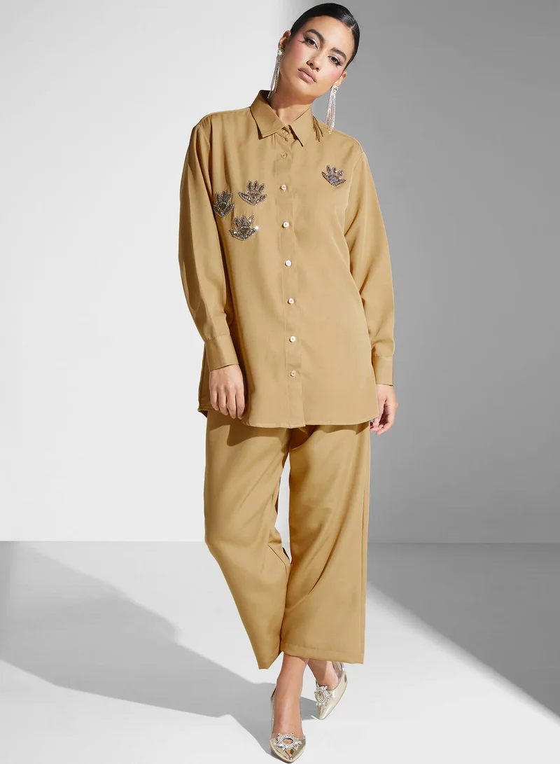 hayas closet Button Down Shirt & Pant Set