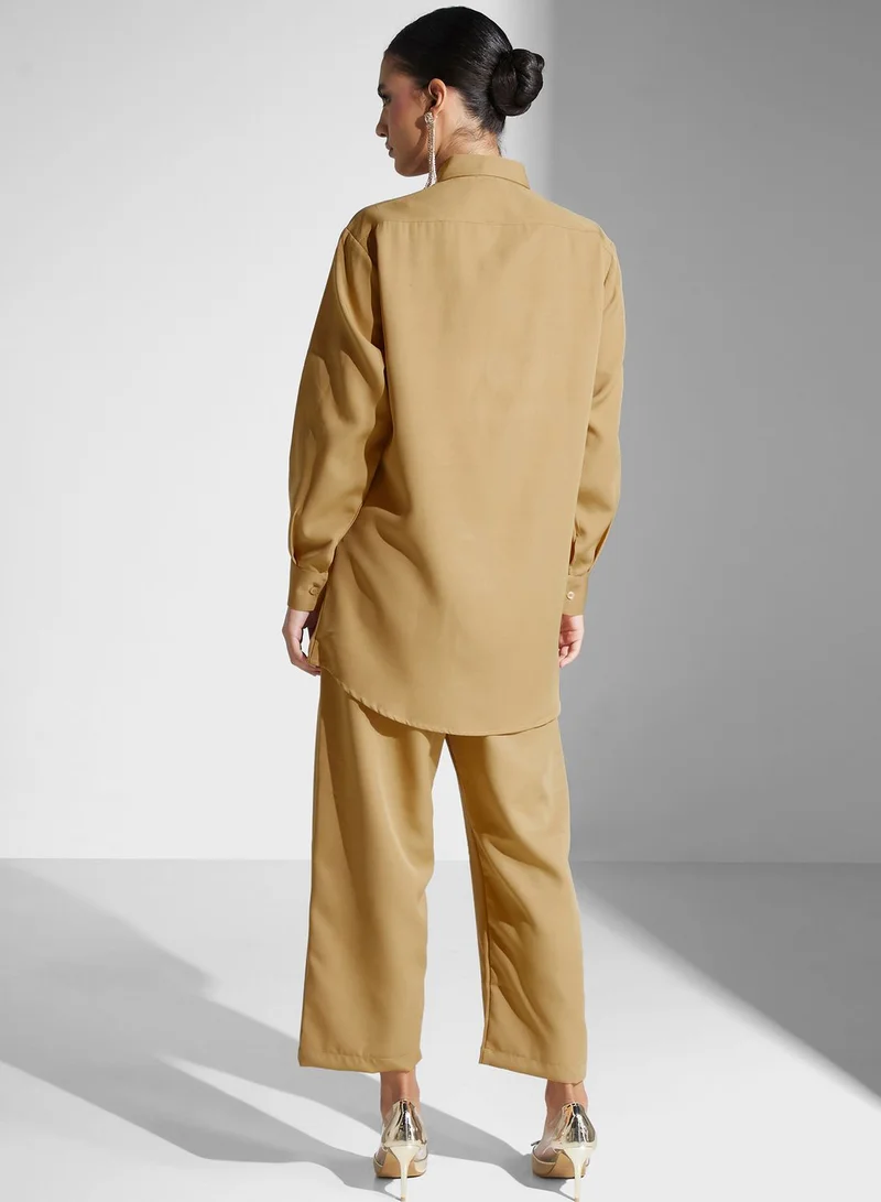 hayas closet Button Down Shirt & Pant Set