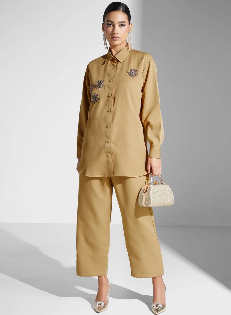 hayas closet Button Down Shirt & Pant Set