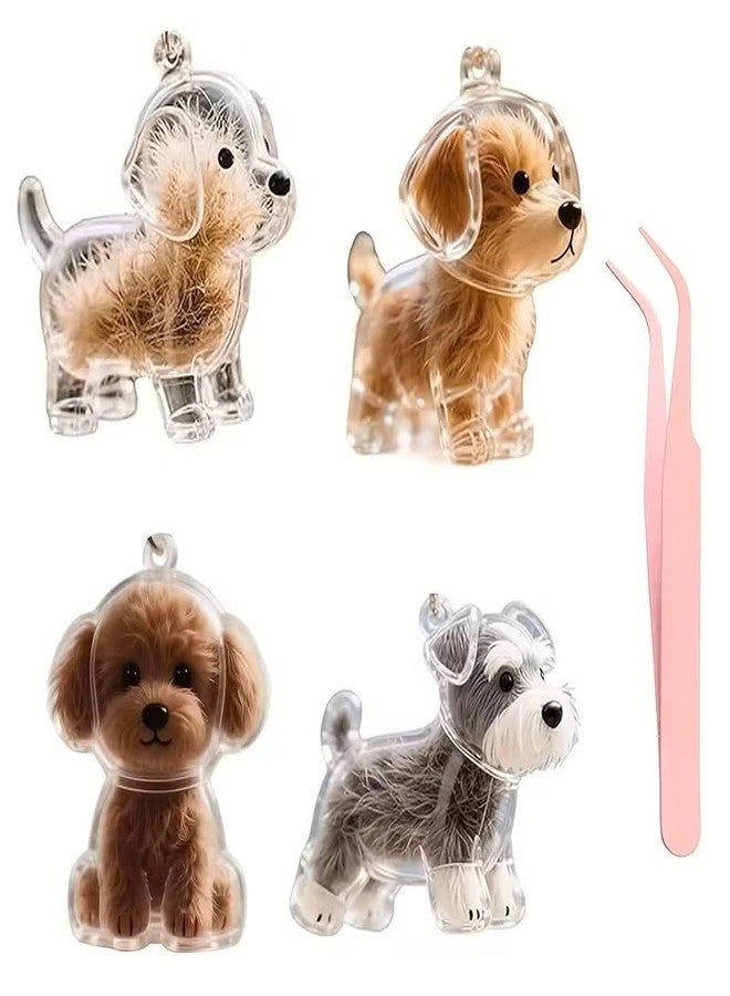 Transparent Dog Hair Collector Keychain, Pet Hair Memorial Storage Box Charm, Keepsake for Dog Owners, Pet Loss Remembrance Accessory (French Bulldog) - Image 1