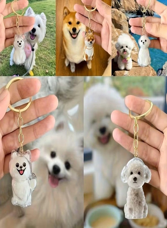 Transparent Dog Hair Collector Keychain, Pet Hair Memorial Storage Box Charm, Keepsake for Dog Owners, Pet Loss Remembrance Accessory (French Bulldog) - Image 2