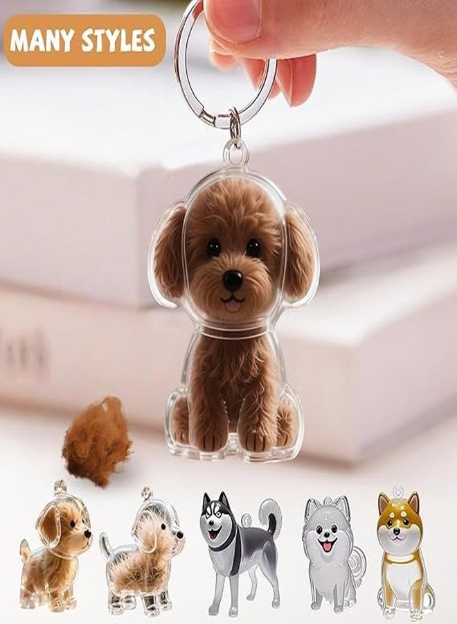Transparent Dog Hair Collector Keychain, Pet Hair Memorial Storage Box Charm, Keepsake for Dog Owners, Pet Loss Remembrance Accessory (French Bulldog) - Image 3