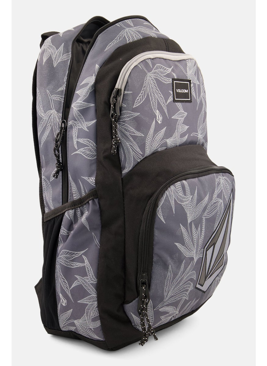 Volcom - حقيبة ظهر للرجال بشعار العلامة التجارية 28 ل x 46 هـ x 9 ع سم، لون رمادي متنوع - Image 1