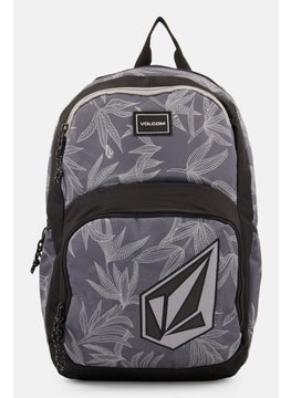 Volcom Men Brand Logo Backpack 28 L x 46 H x 9 W cm, Grey Combo  - Image 1