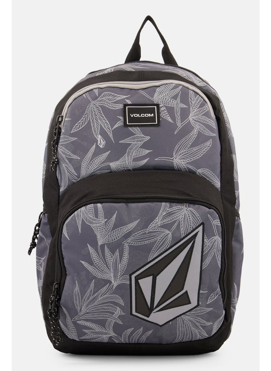 Volcom - حقيبة ظهر للرجال بشعار العلامة التجارية 28 ل x 46 هـ x 9 ع سم، لون رمادي متنوع - Image 1