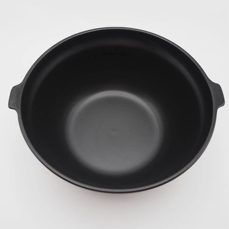 IPPINKA وعاء طهي متعدد الاستخدامات ياباني  خزف أريتا الأصلي  أسود  1500 مل  مثالي للخبز والقلي والغلي والتبخير والطهي البطيء  صنع في اليابان - Image 3