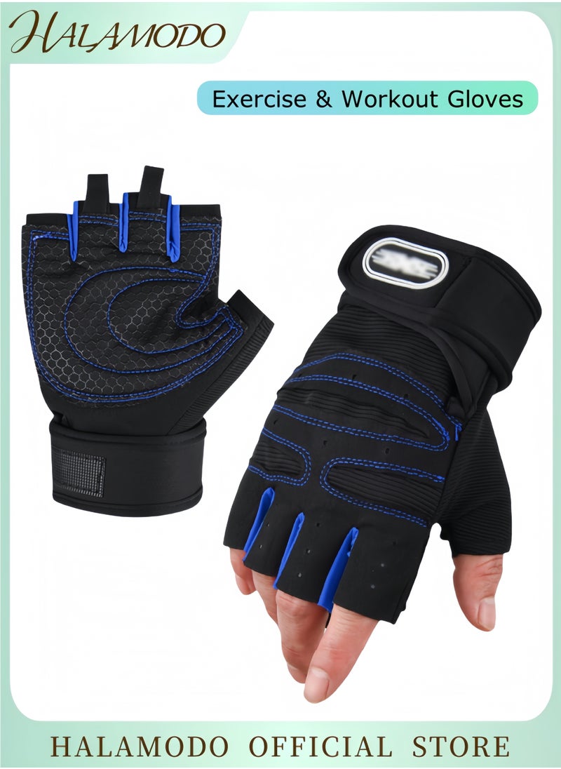 Generic Workout Gloves for Men and Women Pull Palm Protection Exercise Gloves for Weight Lifting, Cycling, Gym, Training, Fitness  - Image 1