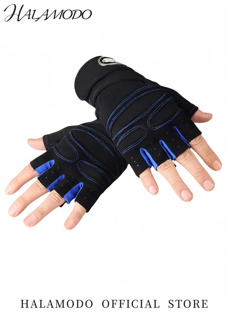 Generic Workout Gloves for Men and Women Pull Palm Protection Exercise Gloves for Weight Lifting, Cycling, Gym, Training, Fitness  - Image 5
